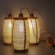 Ceramic pendant light 1980s, set of 3