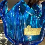 Vintage Cobalt Blue Glass Vase by Jacques – Edelweiss Label, 1970s