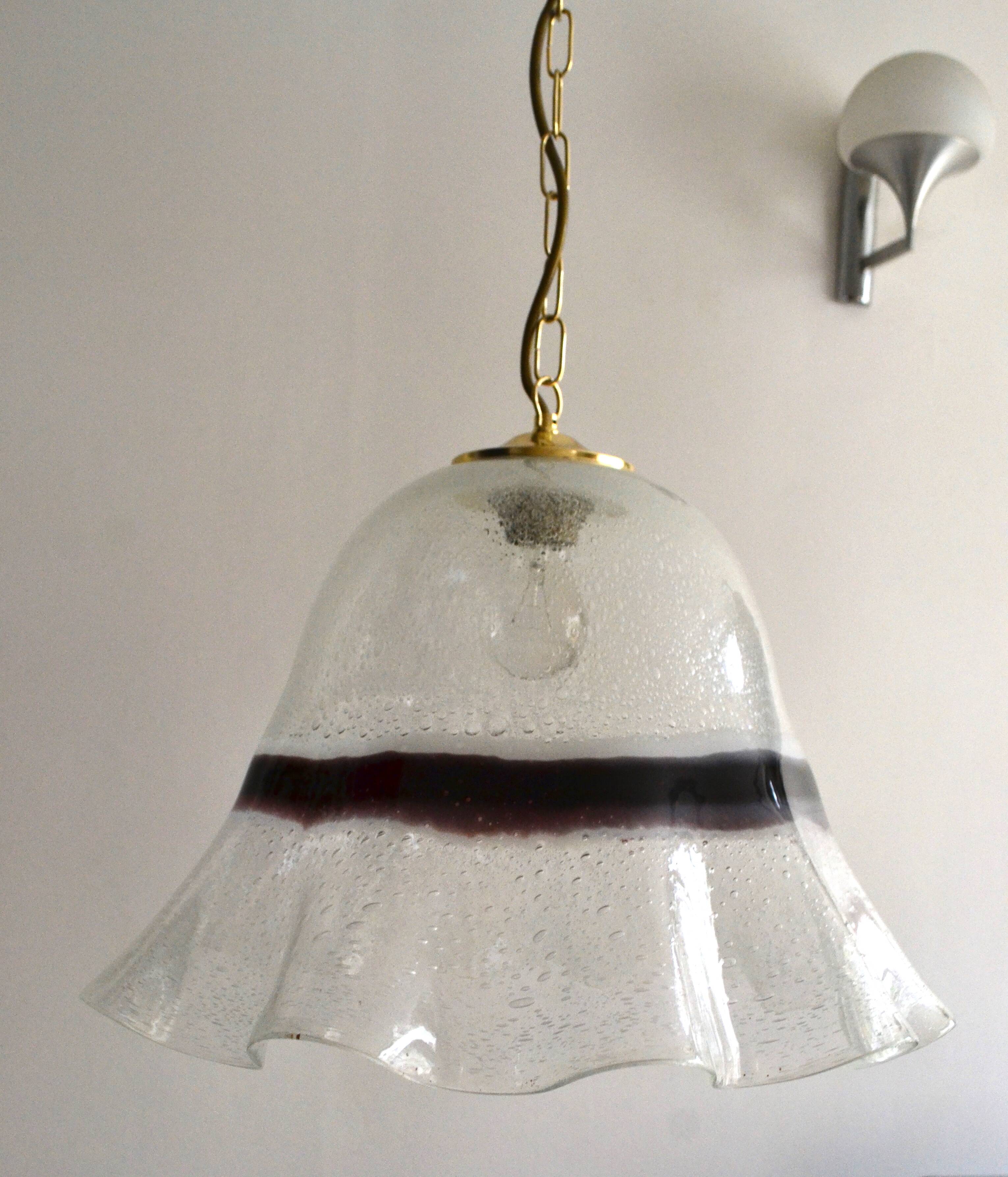 Murano glass suspension Fazzoletto, Italy, 1970s