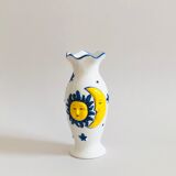 Vintage Sun & Moon Vase ceramic H17cm