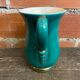 Vintage Green & Gold Ceramic ARC Vase Made in France #D777