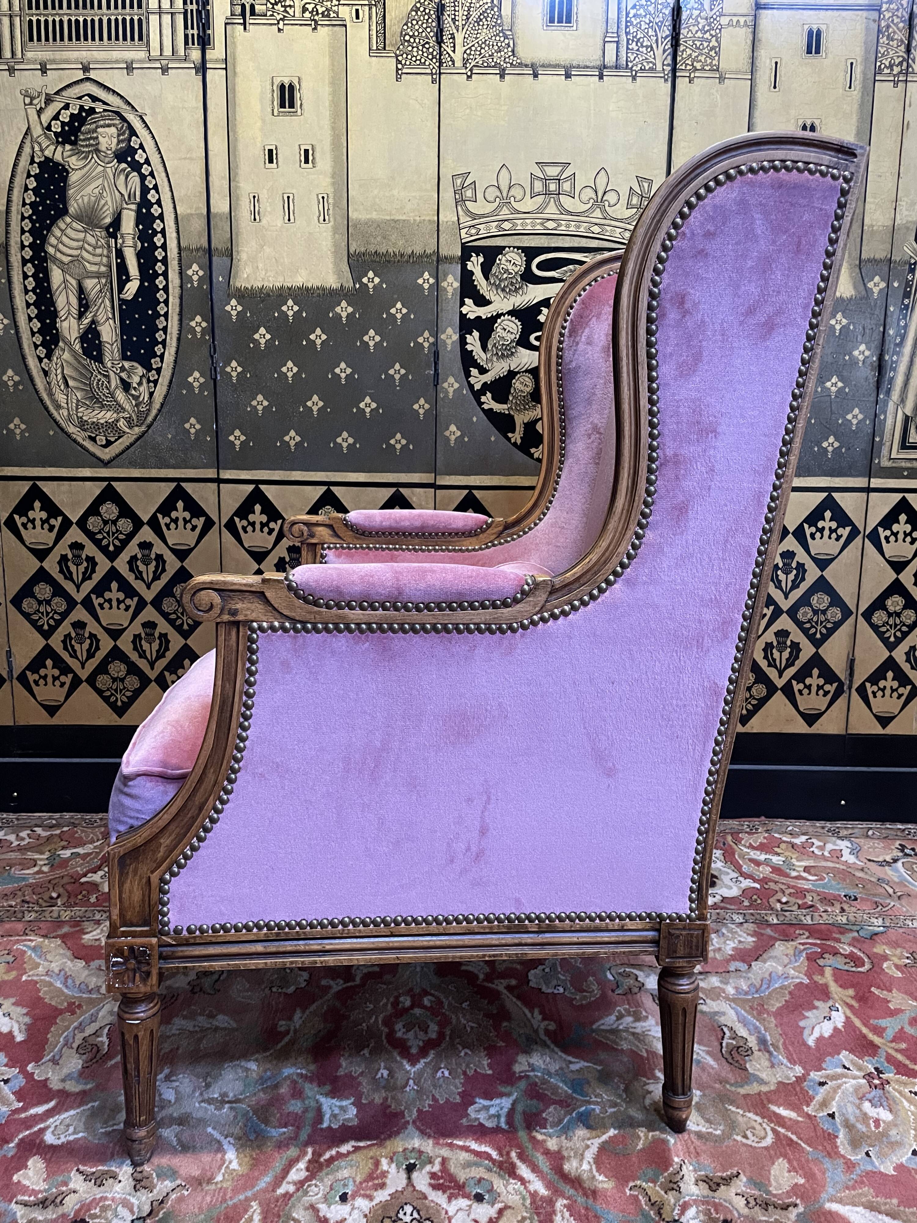Louis XVI style wing chair