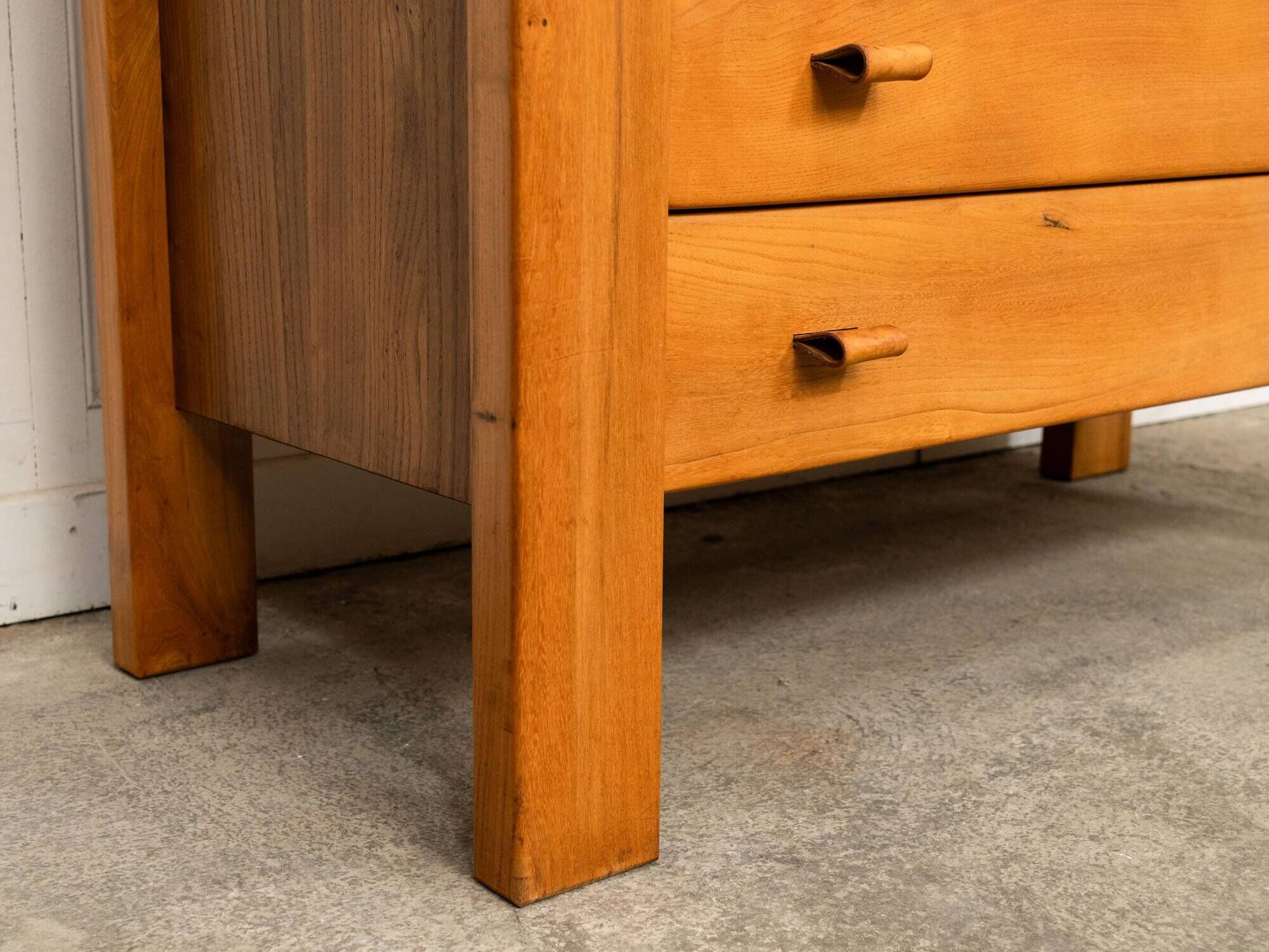 Commode Maison Regain in solid elm, 1960s.
