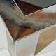 Chrome and glass coffee table.