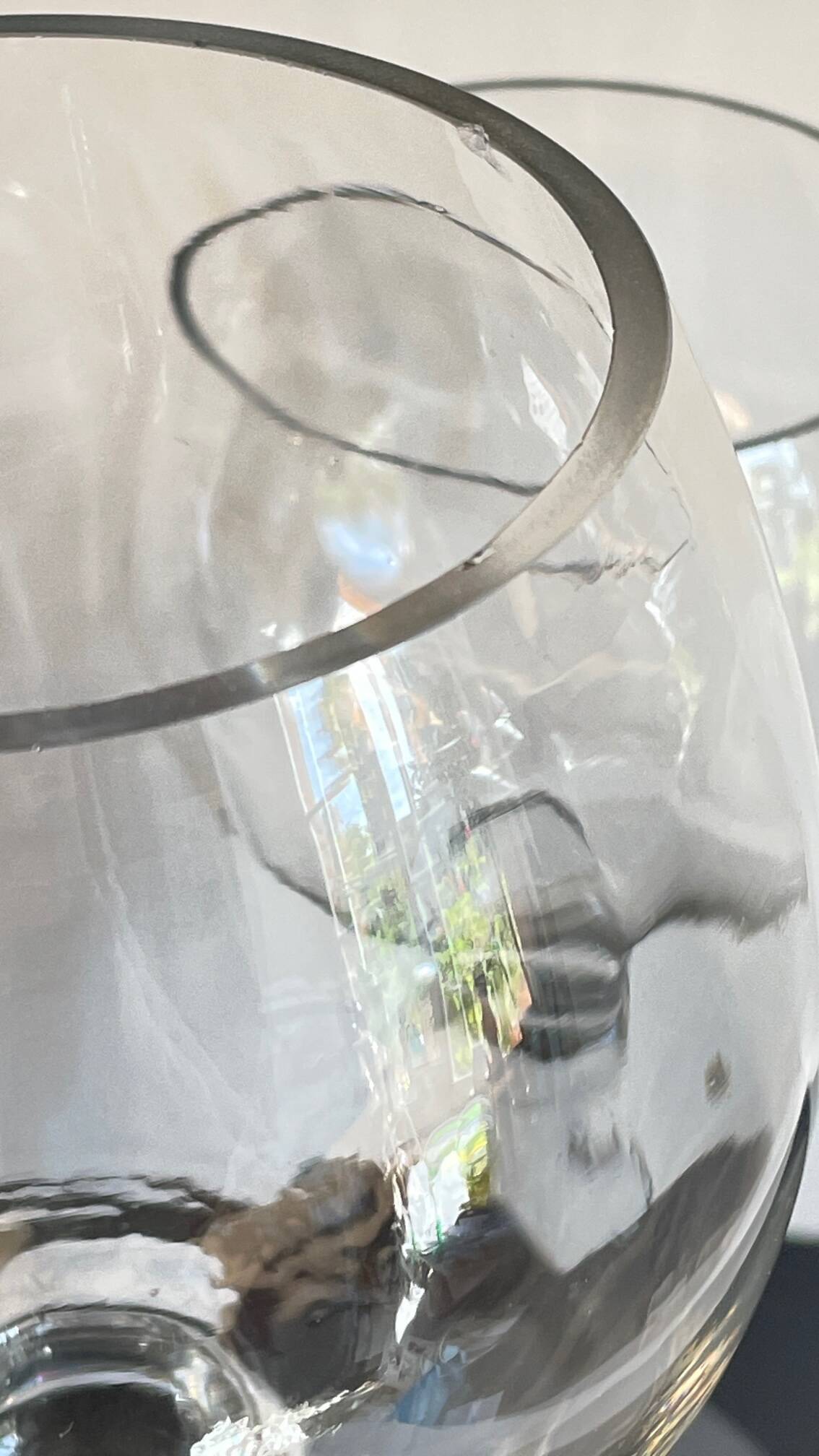 Duo of xl tealight holders in vintage crystal