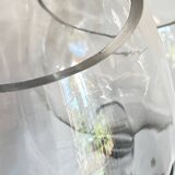 Duo of xl tealight holders in vintage crystal