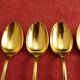 Service 11 spoons mocha gold metal Christofle Alfénide model Pompadour