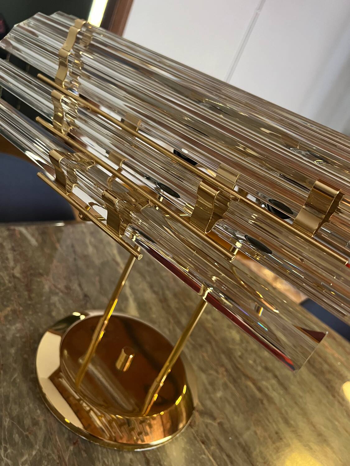 Vintage 1960’s Venini Style Murano Glass Ceiling Chandelier Light