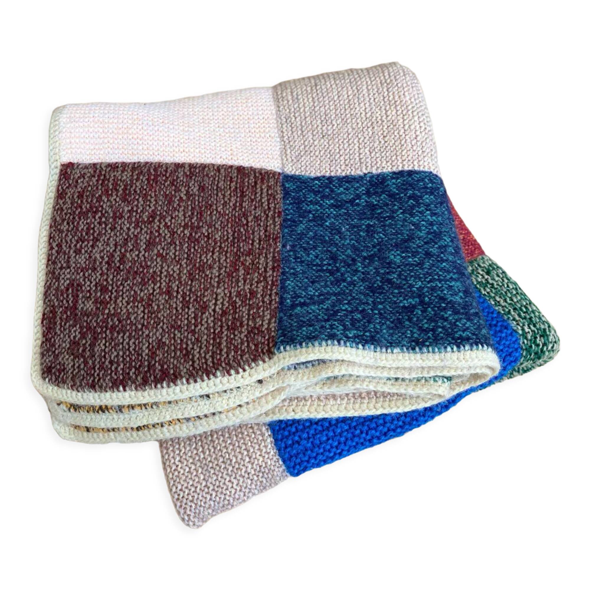 Wool patchwork blanket