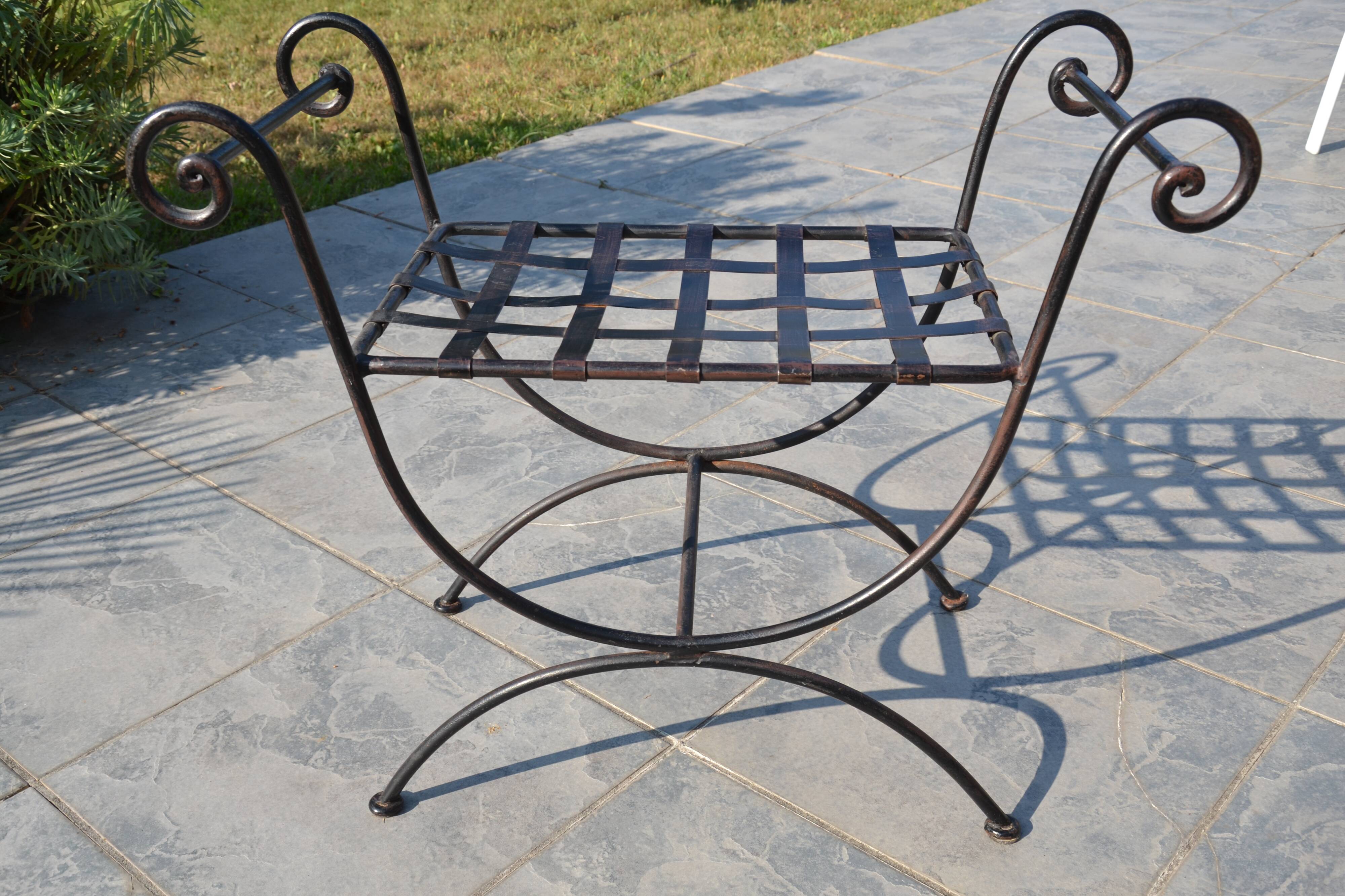 Stool/Seat "Curule" Neo-Classical Empire style