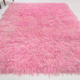 8x11 dusty pink anatolian vintage rug,243x334cm