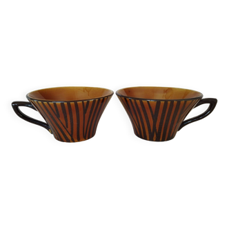 Sarreguemines "Domino" cups