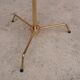 Vintage gold metal and black glass tray side table