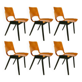 Chaises de salle à manger empilables P7 par Roland Rainer pour Pollak, ensemble de 6