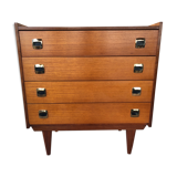 Vintage 60s chest of drawers has 4 drawers edited by Henri Couture