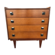 Vintage 60s chest of drawers has 4 drawers edited by Henri Couture