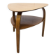 Guéridon / table basse tripode Bow Wood dessin Steiner pour Baumann 1960