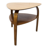 Guéridon / table basse tripode Bow Wood dessin Steiner pour Baumann 1960