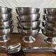 Coupes à glace en inox et cuillères