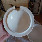 Sarreguemines slip sugar bowl