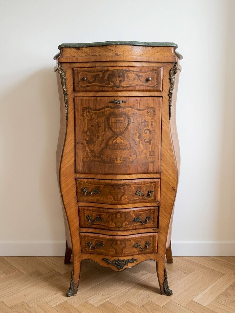 Ensemble meuble de rangement Louis XV en bois