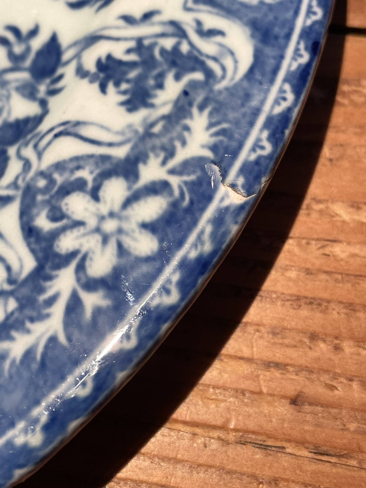 Large plate with A. Clain & Perrier Fils coat of arms