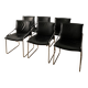 Ensemble de 6 chaises en cuir circa 1970