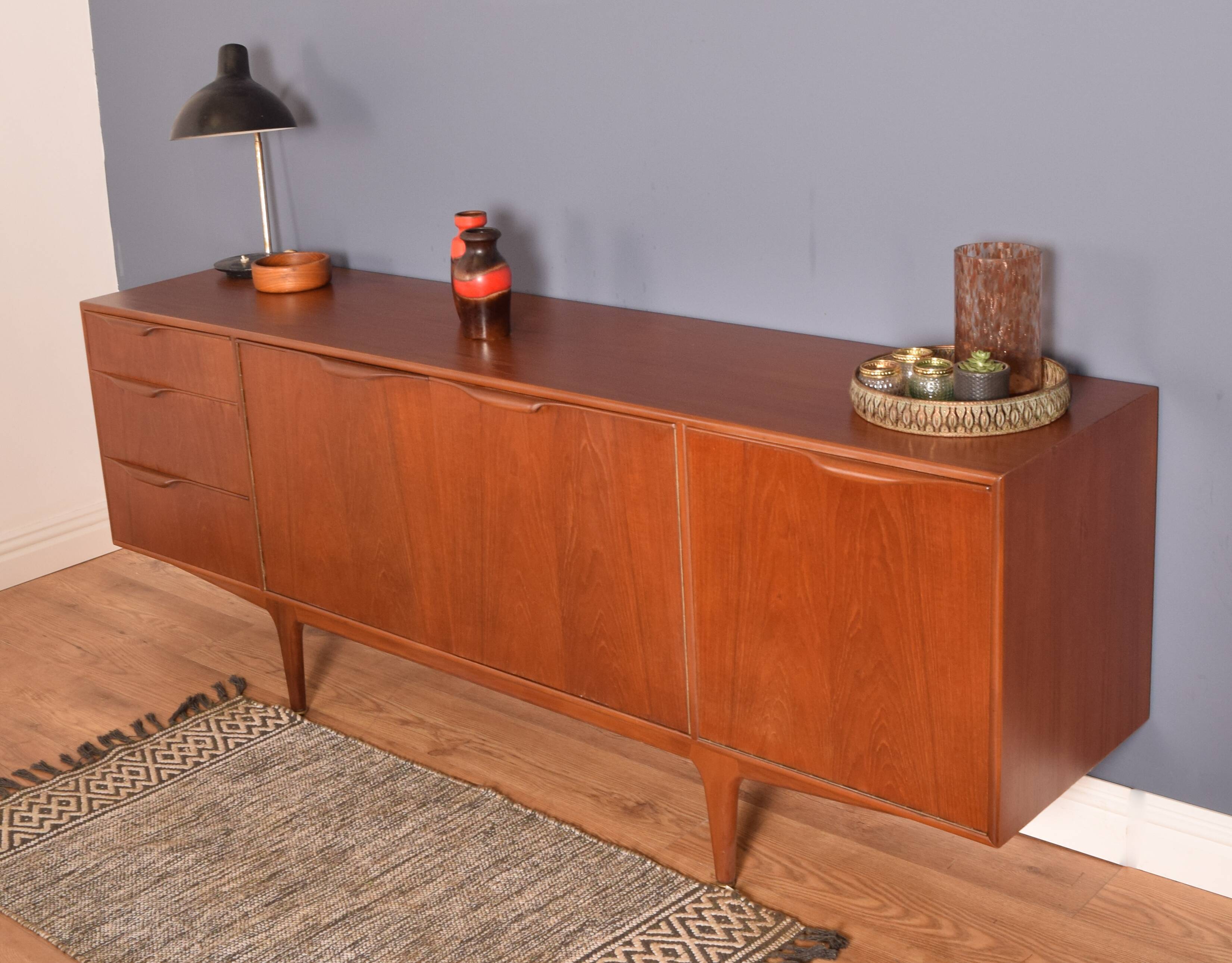 Restored teak 1960s retro mcintosh dunvegan long sideboard