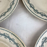 6 assiettes plates anciennes terre de fer