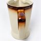 Vintage ceramic jug in ivory and brown – 1960s/70s