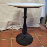 Gueridon bistro base cast iron marble top