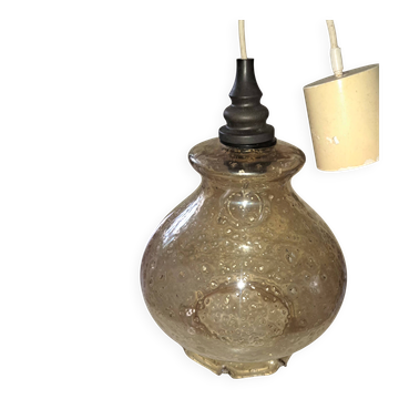 Vintage glass blown pendant. Year 1970.