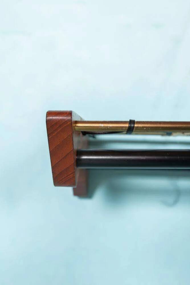 Vintage Swedish teak coat rack from the 1960s.