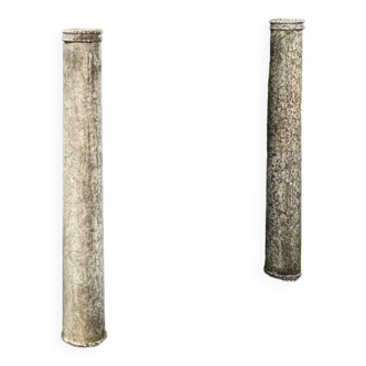 Pair of istrian stone columns, venice 16th century