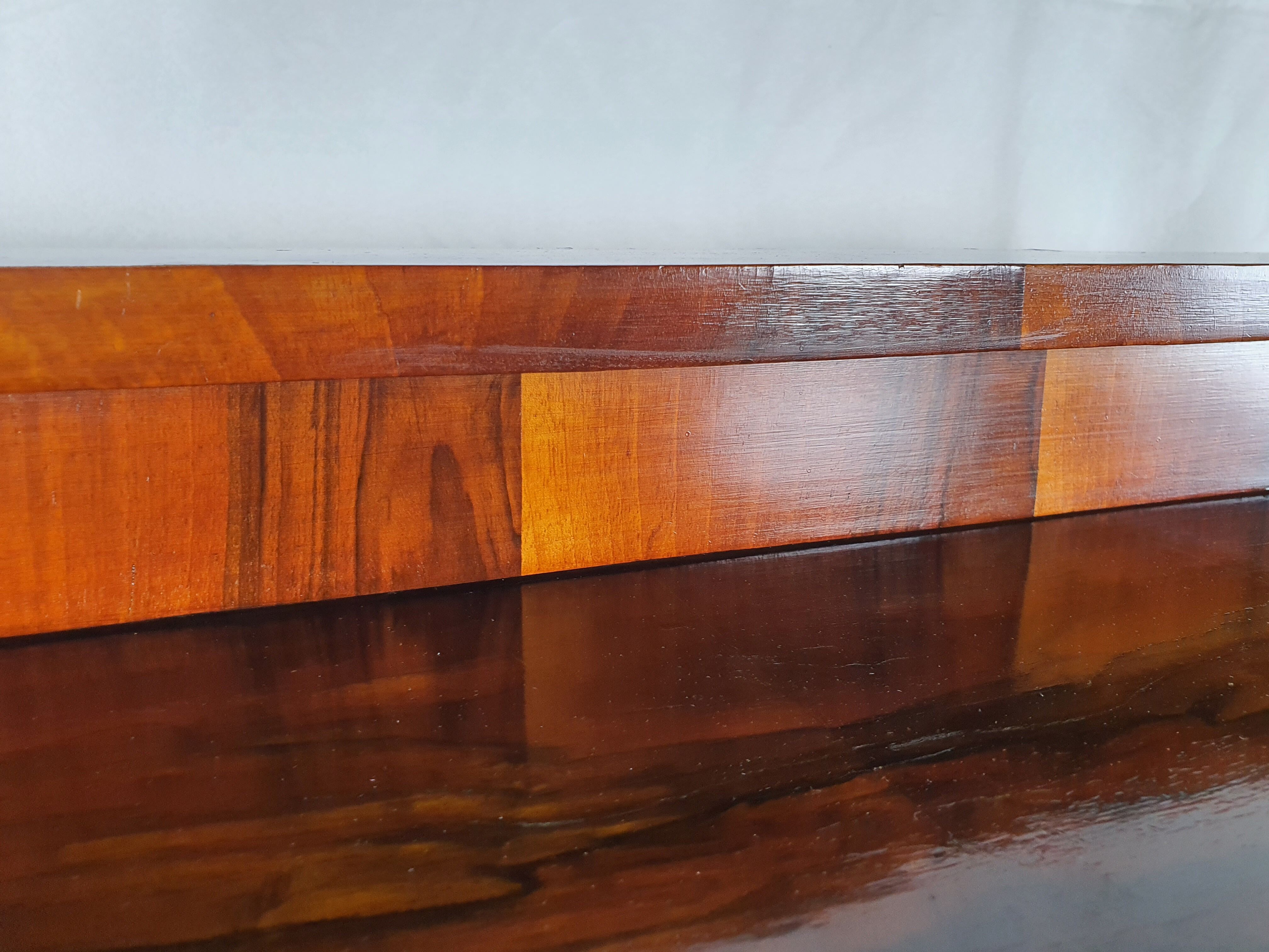Art deco dining room sideboard in briar with upstand, 1940s