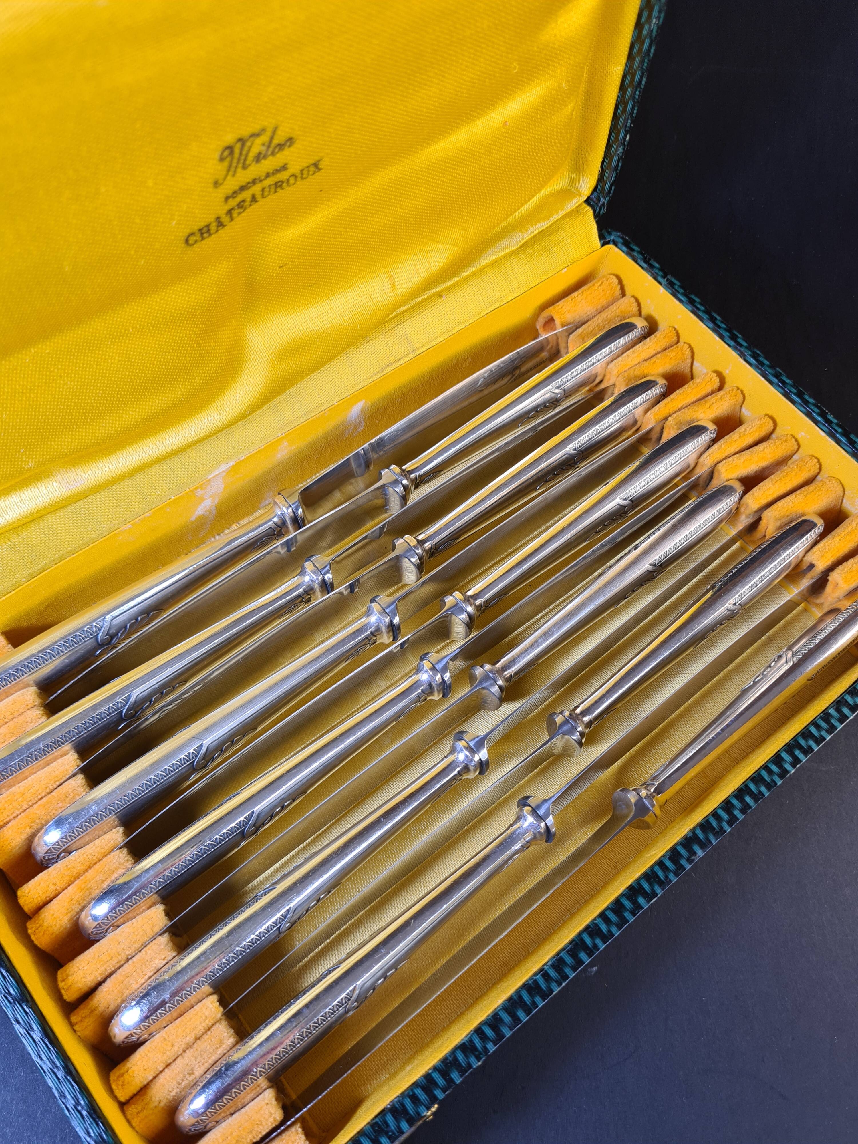 Title: Vintage 12-piece cutlery set – Milon Châteauroux 🇫🇷