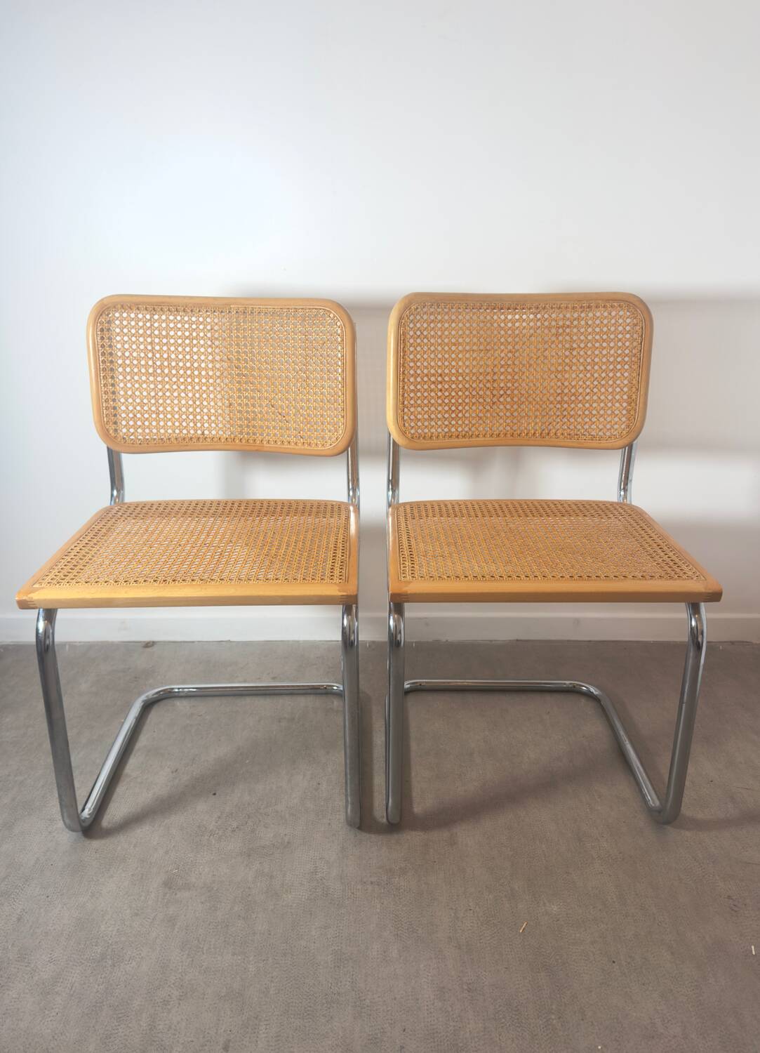 Paire de chaises Cesca Marcel Breuer B32 made in Italy