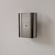 Vintage curved brushed metal wall light, France 1970