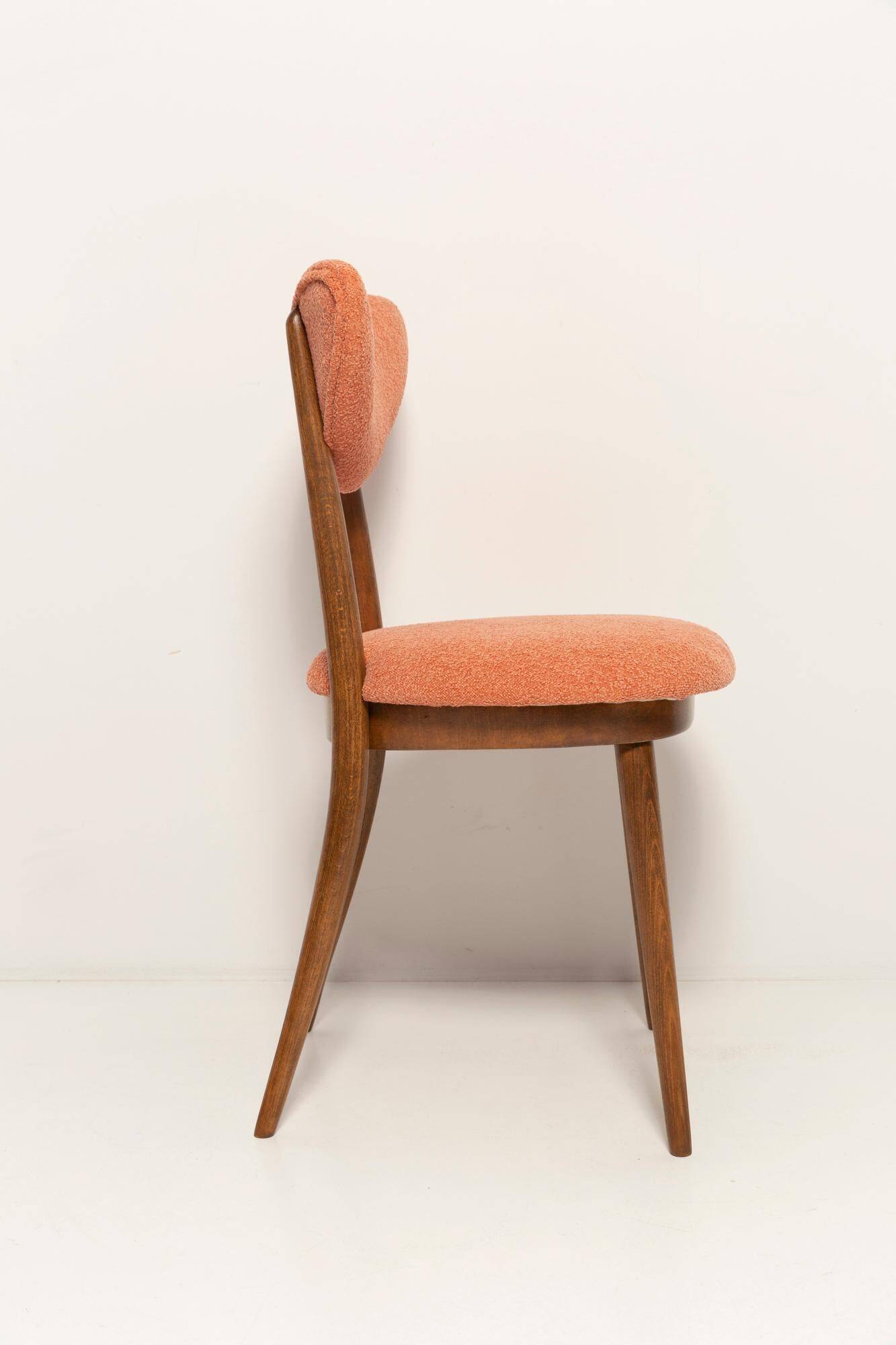 Vintage Heart Chair in Orange Velvet, Europe, 1960s