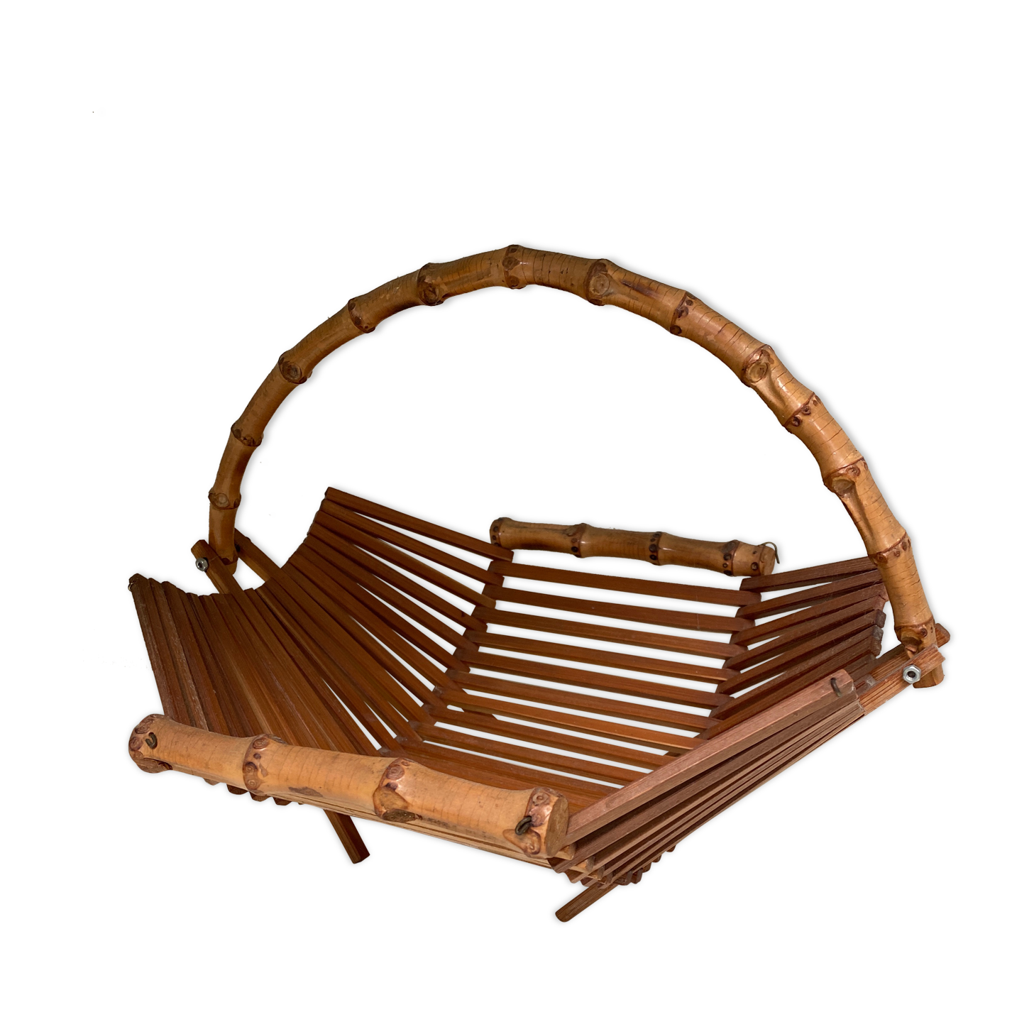 Vintage rattan basket