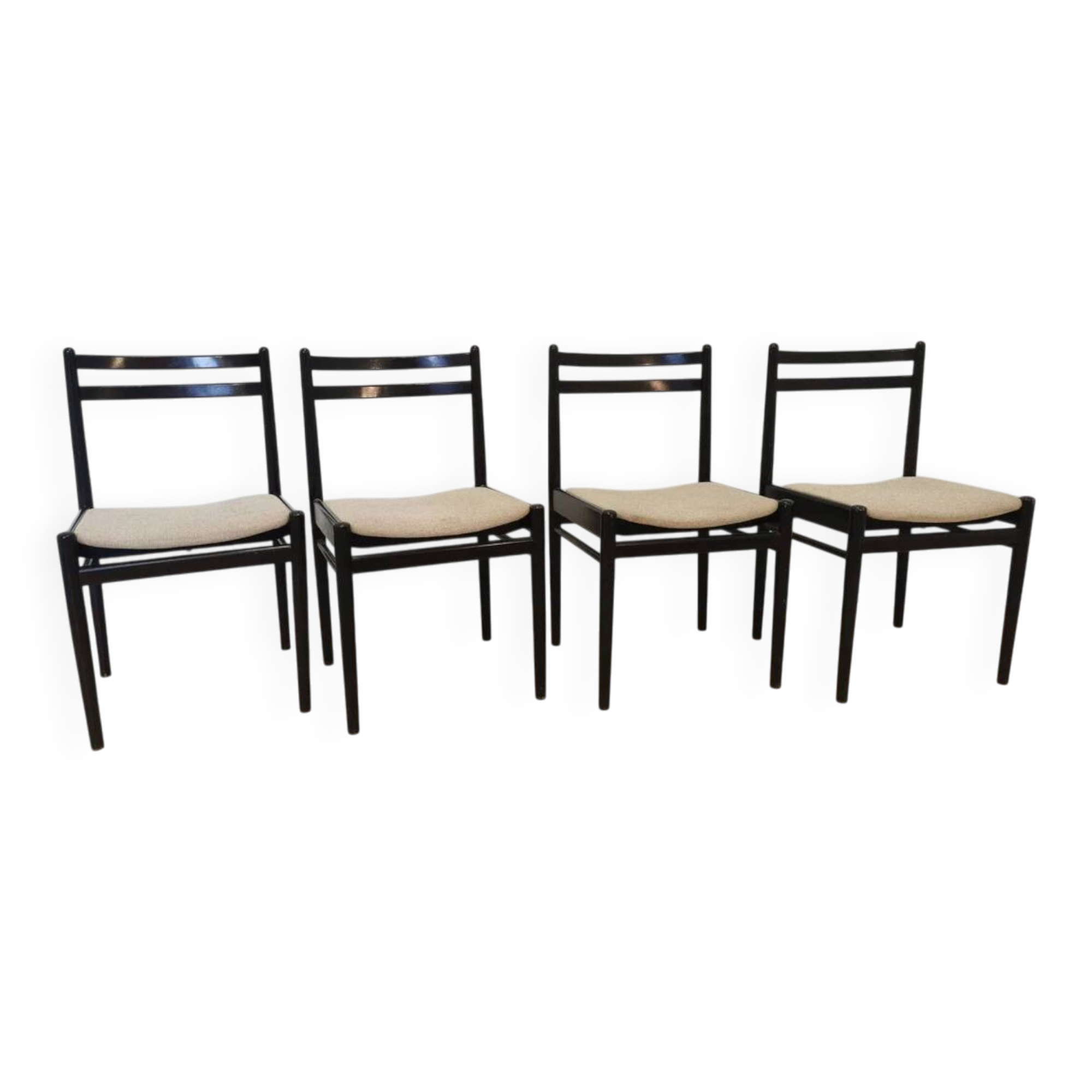 Set of 4 Stol Kamnik Dining Chair: Vintage Scandinavian Beech Wood, Yugosla