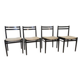 Ensemble de 4 chaises de salle à manger Stol Kamnik : bois de hêtre scandinave vintage, Yugosla