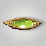 Antique mirror in carved wood with gilded leaf – Louis XV style – H59 cm
