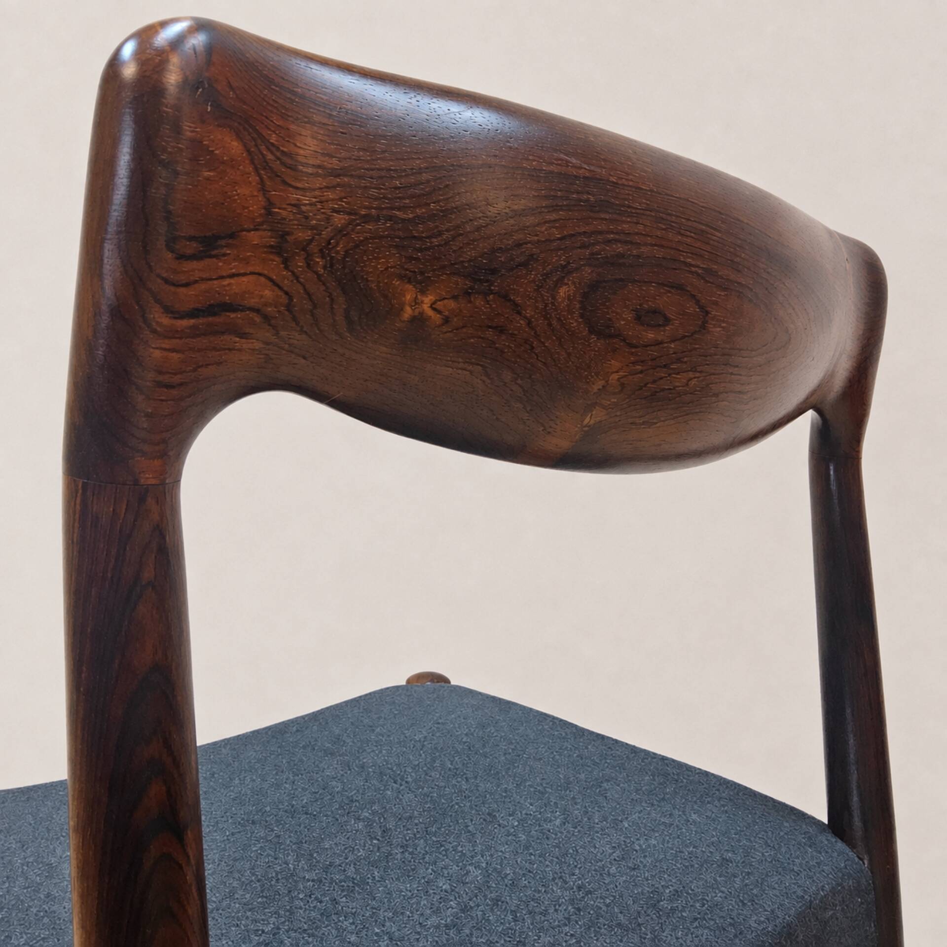 3x Vintage Danish Dyrlund chairs rosewood reupholstered / Scandinavian