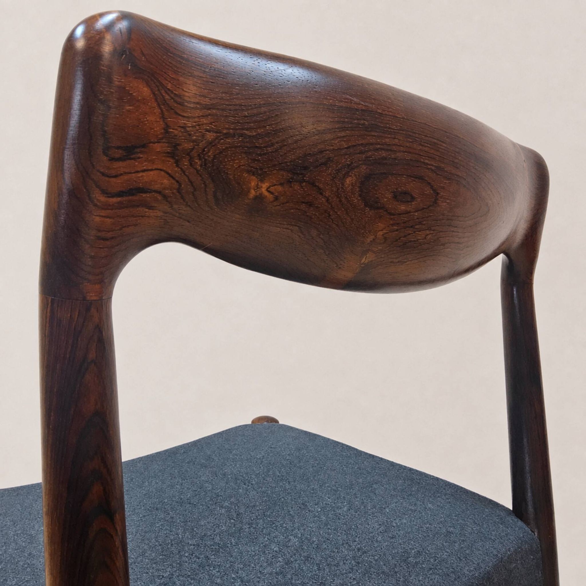 3x Vintage Danish Dyrlund chairs rosewood reupholstered / Scandinavian