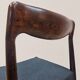 3x Vintage Danish Dyrlund chairs rosewood reupholstered / Scandinavian