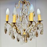 Baccarat Cage Chandelier In Bronze And Crystal Louis XV Style XIX Eme Century