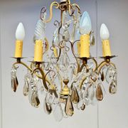 Baccarat Cage Chandelier In Bronze And Crystal Louis XV Style XIX Eme Century