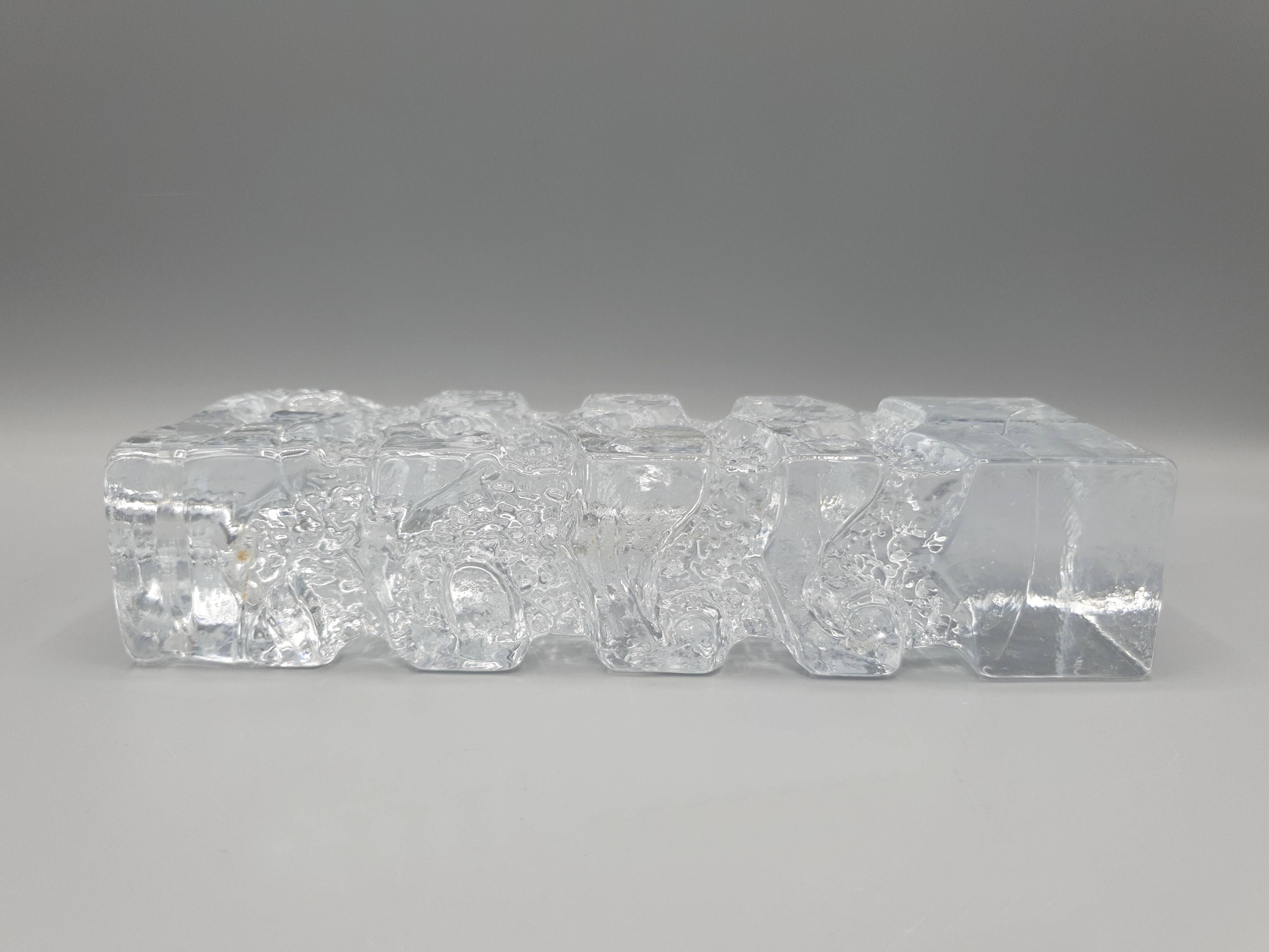 Moulded glass soliflore vase - Ingrid Glashette - 1970s