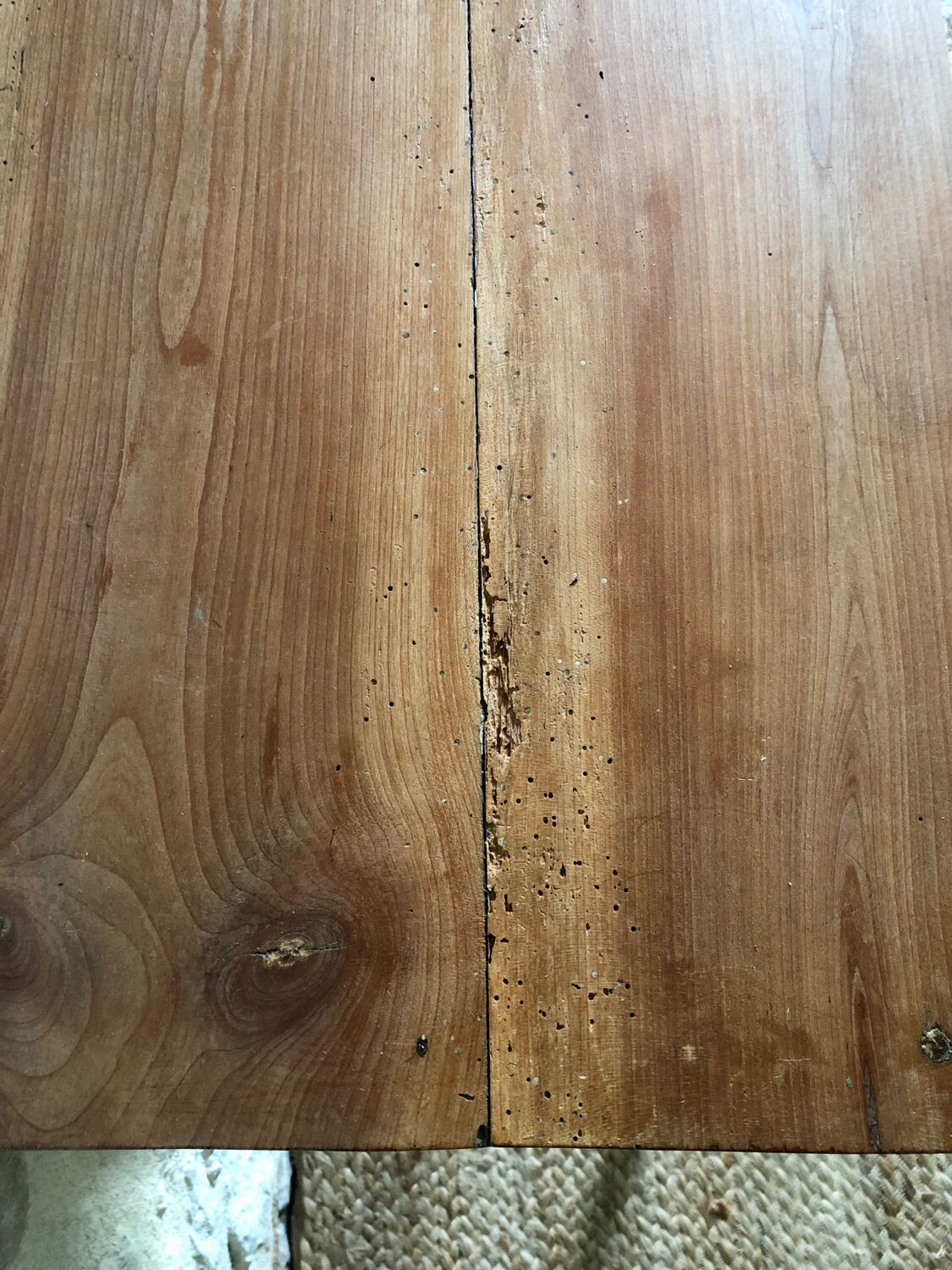 Small renovated wooden table